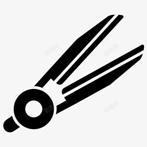 直发器发型按摩和水疗字形图标svg_新图网 https://ixintu.com 发型设计 按摩和水疗字形图标 直发器
