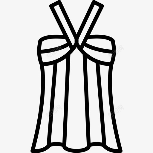 褶皱上衣时尚漂亮的衣服图标svg_新图网 https://ixintu.com 时尚 漂亮的衣服 褶皱上衣