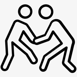 奥运会的摔跤手摔跤武术奥运会比赛图标高清图片