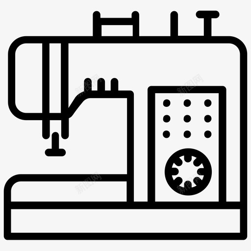 缝纫机裁缝机裁缝图标svg_新图网 https://ixintu.com 人工智能线图标 缝纫机 裁缝 裁缝机