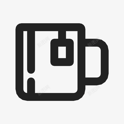 一杯茶饮料玻璃杯图标svg_新图网 https://ixintu.com 一杯茶 玻璃杯 茶包 饮料