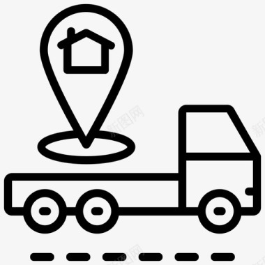 送货上门送货车直接送货图标图标
