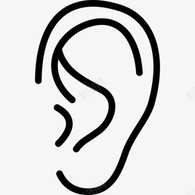 耳朵人体图标图标