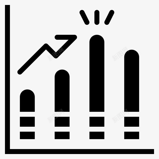 条形图图形统计图标svg_新图网 https://ixintu.com office元素实心 图形 条形图 统计