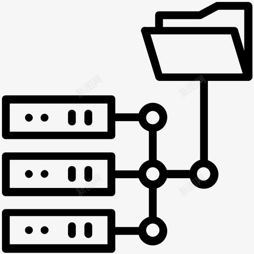 网络存储备份存储数据平台图标svg_新图网 https://ixintu.com 共享存储 备份存储 数据存储 数据平台 编程线图标 网络存储
