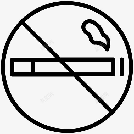 禁止吸烟禁止吸烟标志戒烟图标svg_新图网 https://ixintu.com nosmoking 停止吸烟 戒烟 禁止吸烟 禁止吸烟标志 餐厅线图标
