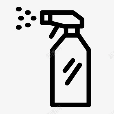 喷雾瓶清洁喷洒图标图标