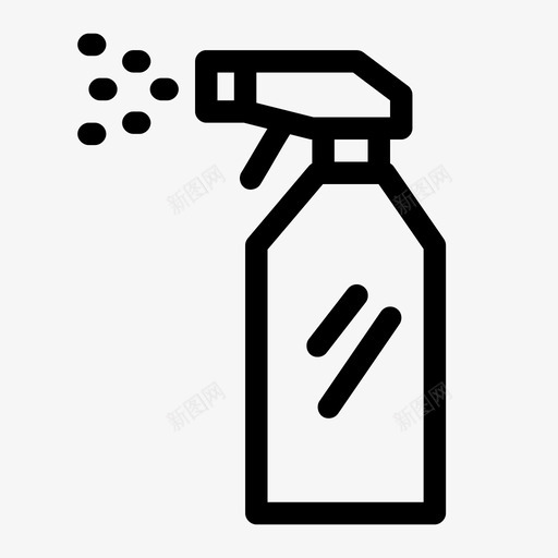 喷雾瓶清洁喷洒图标svg_新图网 https://ixintu.com 喷洒 喷雾瓶 清洁 窗户