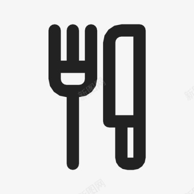餐厅吃叉子图标图标