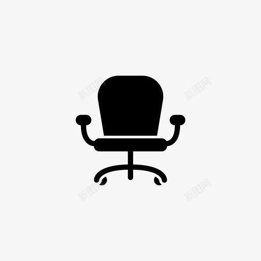 椅子办公椅办公家具图标svg_新图网 https://ixintu.com 办公家具 办公椅 座椅 椅子 转椅