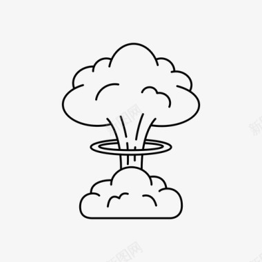 烟云爆炸原子弹云图标图标