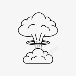爆炸烟云爆炸原子弹云图标高清图片