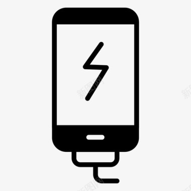 充电移动充电智能手机图标图标
