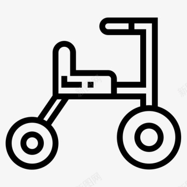 三轮车自行车儿童图标图标