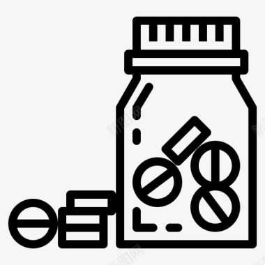 药瓶药品药片图标图标