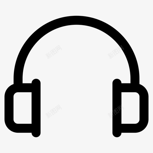 耳机免提监听设备图标svg_新图网 https://ixintu.com 免提 无线耳机 用户界面线图标 监听设备 耳机