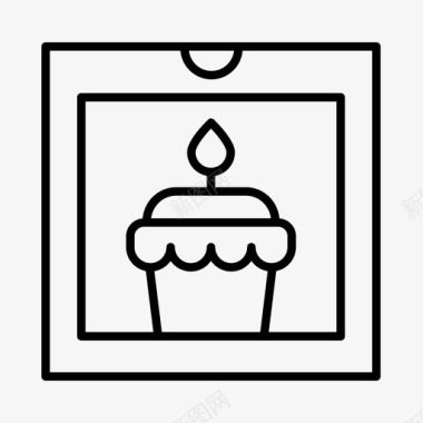 纸杯蛋糕生日庆祝图标图标
