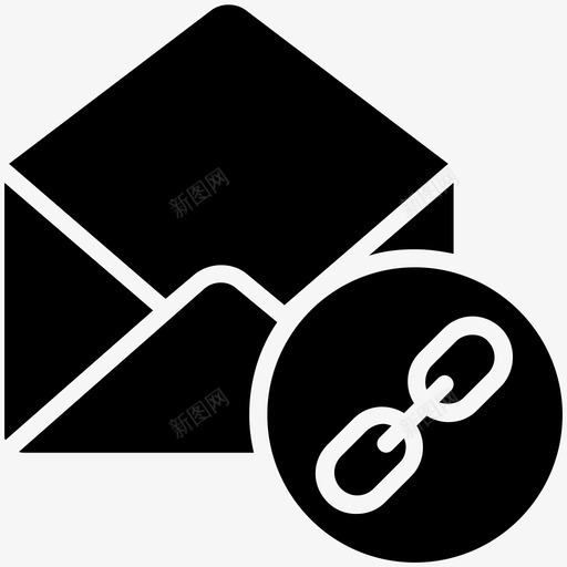 邮件链接电子邮件信件图标svg_新图网 https://ixintu.com 信件 电子邮件 邮件 邮件图标 邮件链接