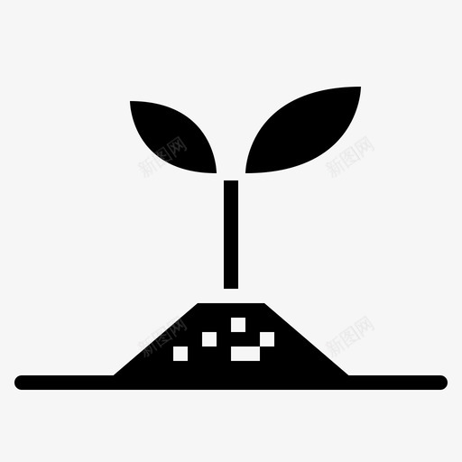 发芽生长自然图标svg_新图网 https://ixintu.com 发芽 春天 树 植物 生长 种子 自然