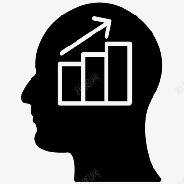分析思维商业头脑数据洞察力图标图标