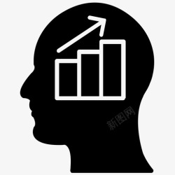 数据洞察分析思维商业头脑数据洞察力图标高清图片