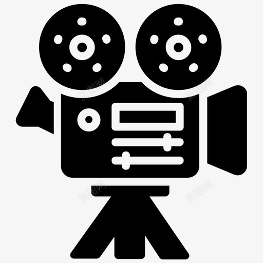 摄像机电影摄像机专业摄像机图标svg_新图网 https://ixintu.com 专业摄像机 录像机 拍摄 摄像机 电影摄像机 视频制作字形图标