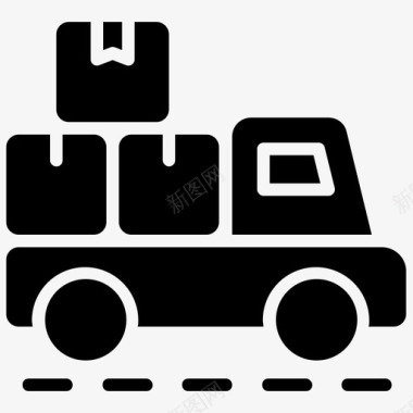 送货车货运卡车皮卡车图标图标