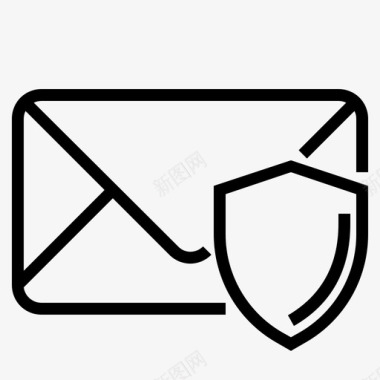 电子邮件保护gdpr通用数据保护法规图标图标