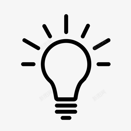想法光明灯泡图标svg_新图网 https://ixintu.com 光明 思想 想法 技术和商业 梦想 灯泡