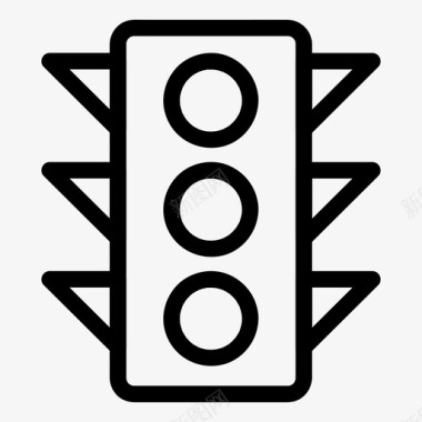交通信号驱动器灯图标图标