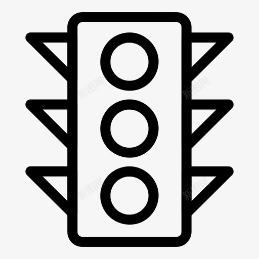 交通信号驱动器灯图标svg_新图网 https://ixintu.com 交通信号 所有尺寸的基本图标 灯 道路 驱动器