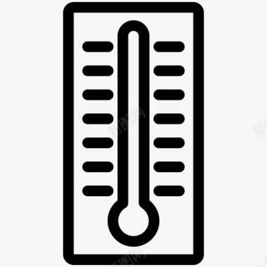 温度计热的温度的图标图标