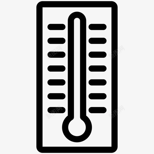 温度计热的温度的图标svg_新图网 https://ixintu.com 温度的 温度计 热的 科学的