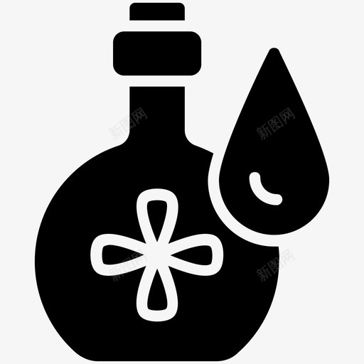 按摩油芳香油身体按摩图标svg_新图网 https://ixintu.com 天然产品 按摩油 美容院标志符号 芳香油 草药油 身体按摩