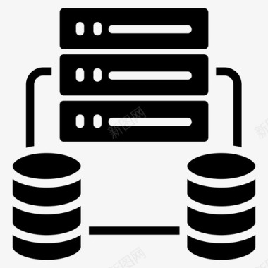 数据基础设施数据仓库服务器托管图标图标