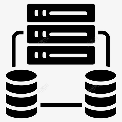 数据基础设施数据仓库服务器托管图标svg_新图网 https://ixintu.com 数据仓库 数据基础设施 服务器托管 网络服务器 计算机和网络字形图标
