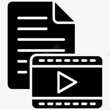 视频文件mp4文件视频剪辑图标图标
