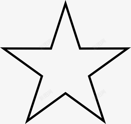 星形几何体形状图标svg_新图网 https://ixintu.com 几何体 几何体星形符号形状 形状 星形 符号