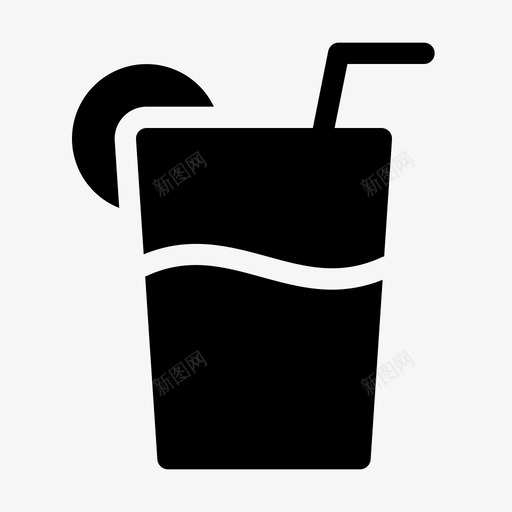 柠檬水饮料杯子图标svg_新图网 https://ixintu.com 25062018 杯子 果汁 柠檬水 水果 饮料