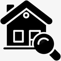 房屋定位搜索建筑房屋选择房地产搜索图标高清图片