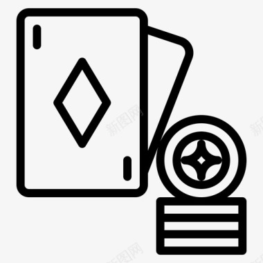 扑克纸牌筹码图标图标