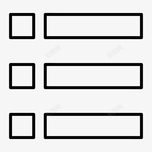 列表视图项目符号显示图标svg_新图网 https://ixintu.com 列表视图 基本图标所有尺寸 布局 显示 菜单 项目符号