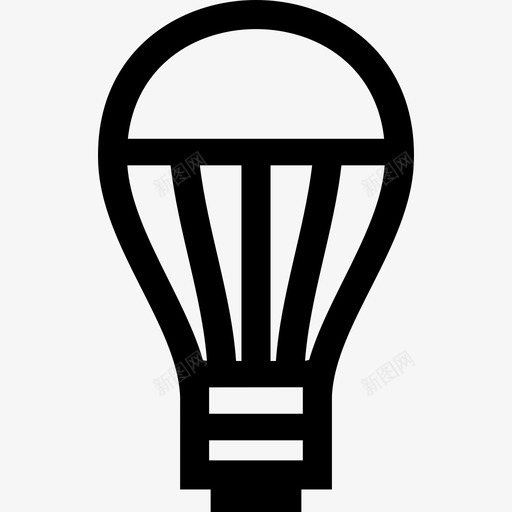 led灯泡日光白色图标svg_新图网 https://ixintu.com led灯泡 日光 电子产品概述 白色