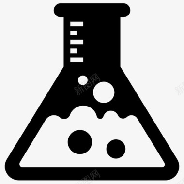 锥形瓶化学烧瓶实验室实验图标图标