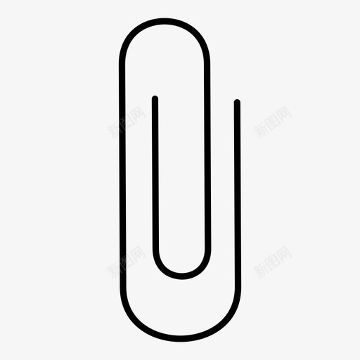 回形针附件办公室图标svg_新图网 https://ixintu.com 办公室 回形针 工作 附件