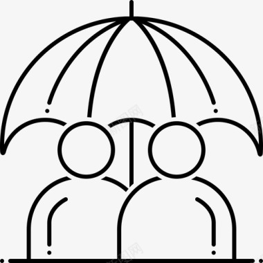 永久人寿保险保单保护伞图标图标