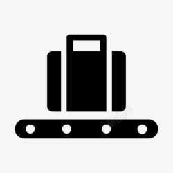 机场候机楼行李传送带机场行李图标高清图片