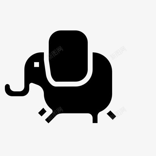 吉祥物动物大象图标svg_新图网 https://ixintu.com 动物 动物园 吉祥物 哺乳动物 大学系实心 大象