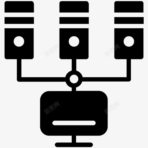 服务器数据中心数据库图标svg_新图网 https://ixintu.com 托管中心 数据中心 数据库 服务器 编程字形图标 网络托管