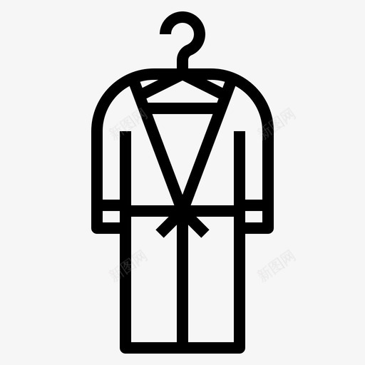 浴袍衣服水疗图标svg_新图网 https://ixintu.com 水疗 浴室 浴袍 衣服